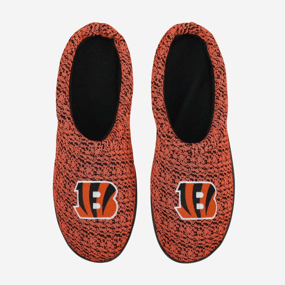 Men's Orange Knit Team Logo Slip-On Slides